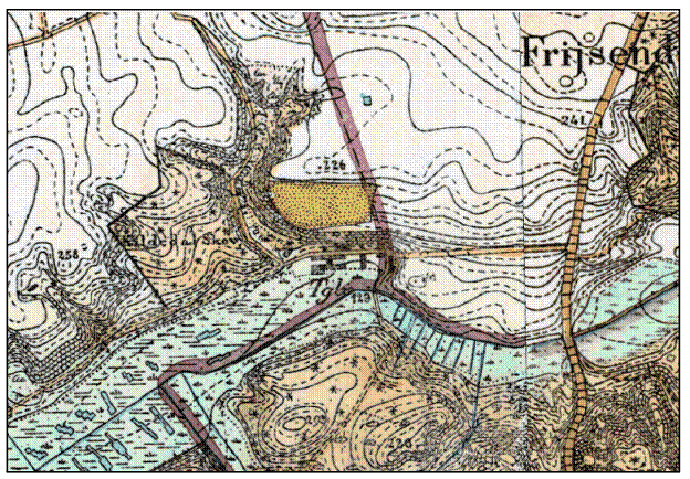 Egebjerg Mose, Frijsendal ved Hammel. Målebordsblad 1824-1899